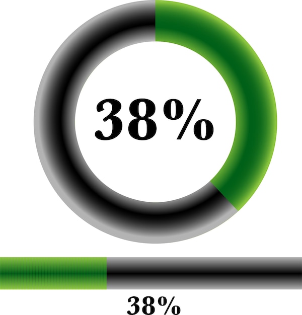 Circle percentage diagrams ready to use for web design, user interface (UI) or infographic