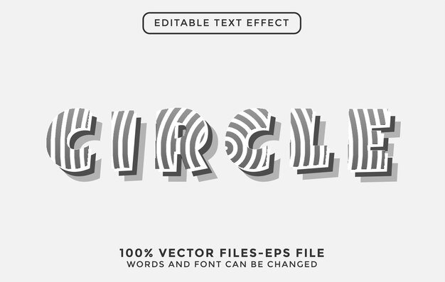 Circle text. editable text effect Premium Vecto