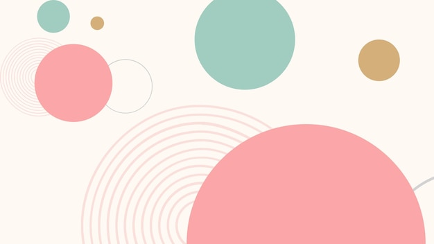Circles abstract background with pastel colors Vector illustration