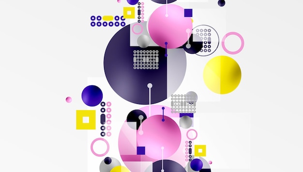 circles and elements geometric abstract background