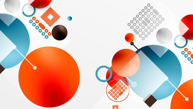 circles and elements geometric abstract background