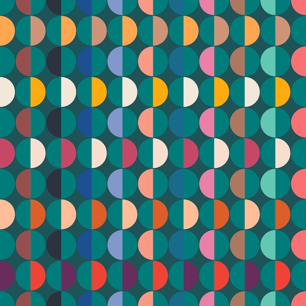 Circles ornament seamless pattern illustration vector