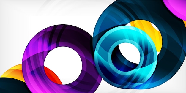 Circles round elements ring shapes premium background vector illustration for wallpaper banner