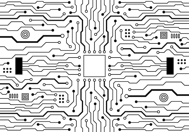 Circuit Board Technology Background Vector