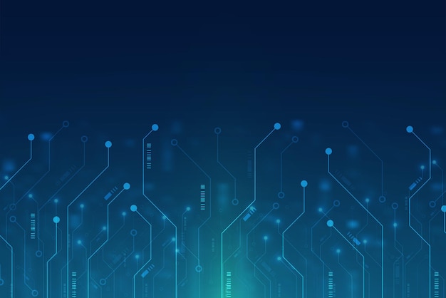 Circuit board vector background. Electronic computer hardware technology. Motherboard