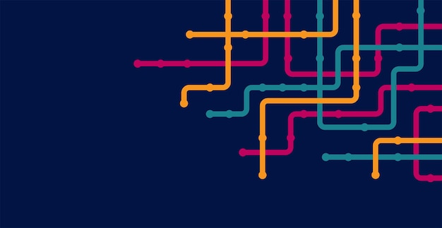 Circuit connect lines and dots Network technology and Connection concept
