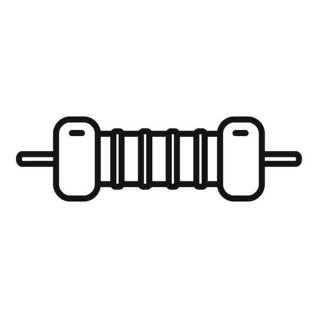 Circuit resistor icon outline vector Chip capacitor Energy board