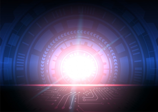 circuit technology background with hi-tech digital data