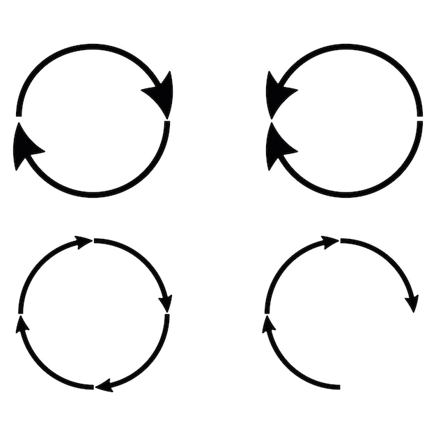 Circular arrows indicating process cycle or rotation