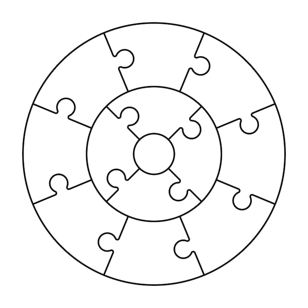 circular puzzle outline