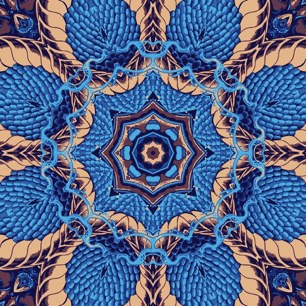 circular symmetrical vector pattern design from concentric oval shapes