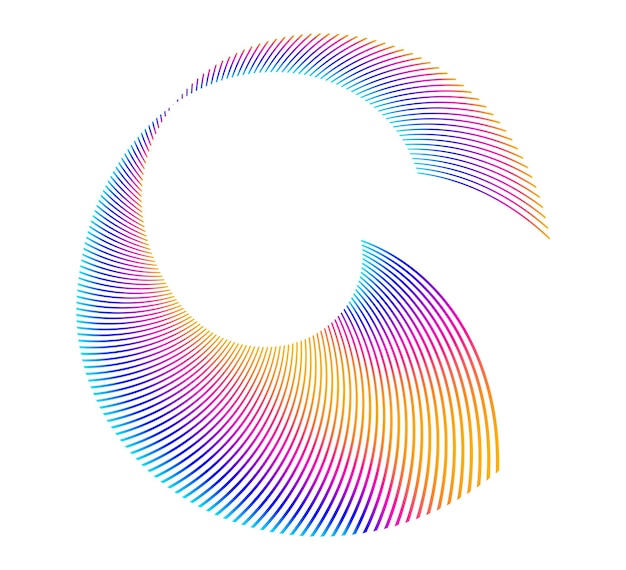 circular wireframe mesh circles lines effect logo element54