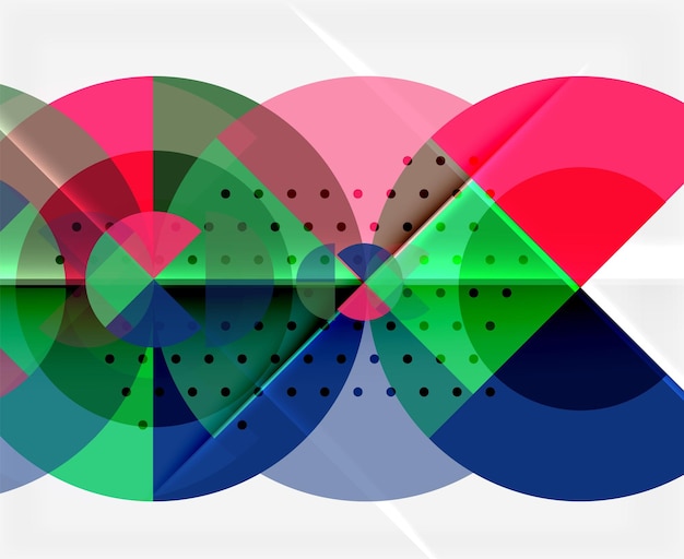 Cirkel elementer på sort baggrund. Vektor geometrisk skabelondesign
