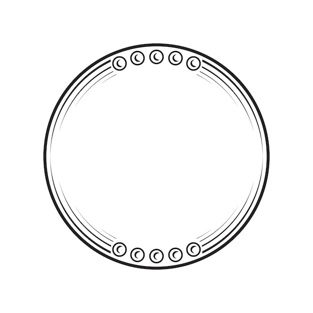 cirkelramme med linjestil illustration