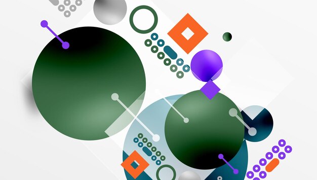 Cirklar och geometriska element abstrakt bakgrund