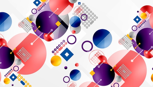Cirkler og elementer geometrisk abstrakt baggrund
