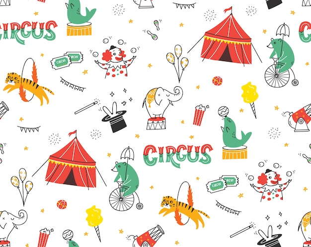 Cirkus sömlös bakgrund