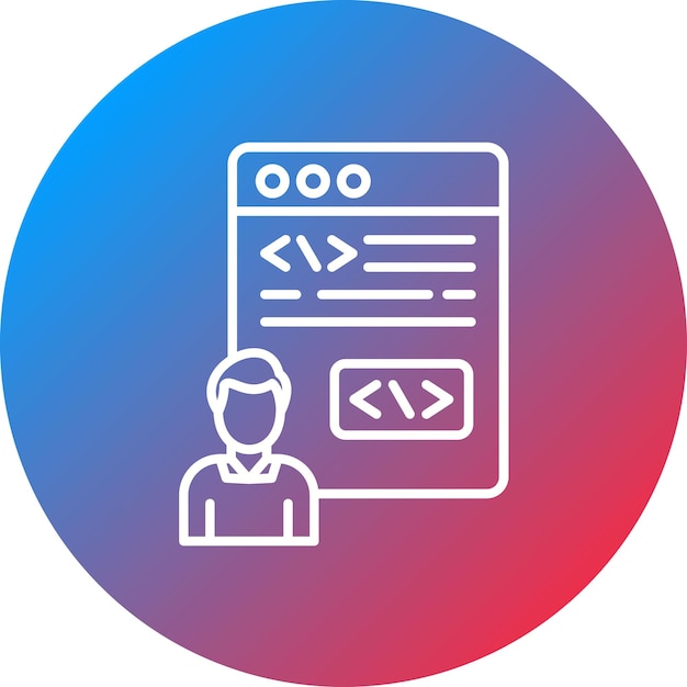 Citizen Developer Male icon vector image Can be used for No Code
