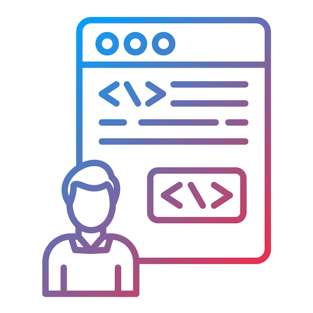 citizen developer male icon vector image can be used for no code