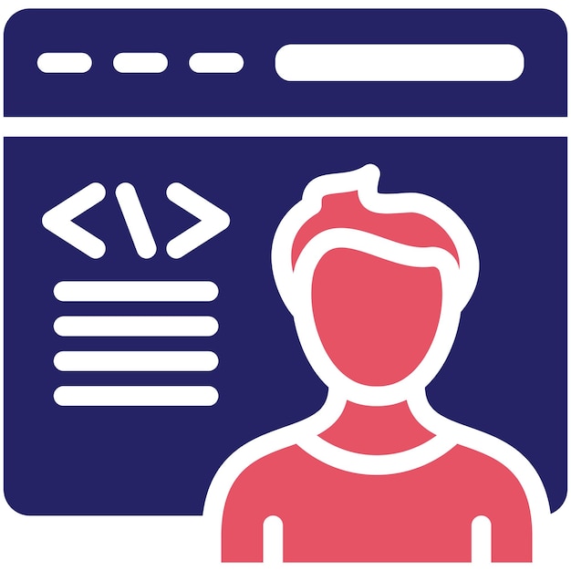 Citizen Developer Male vector icon illustration of No Code iconset