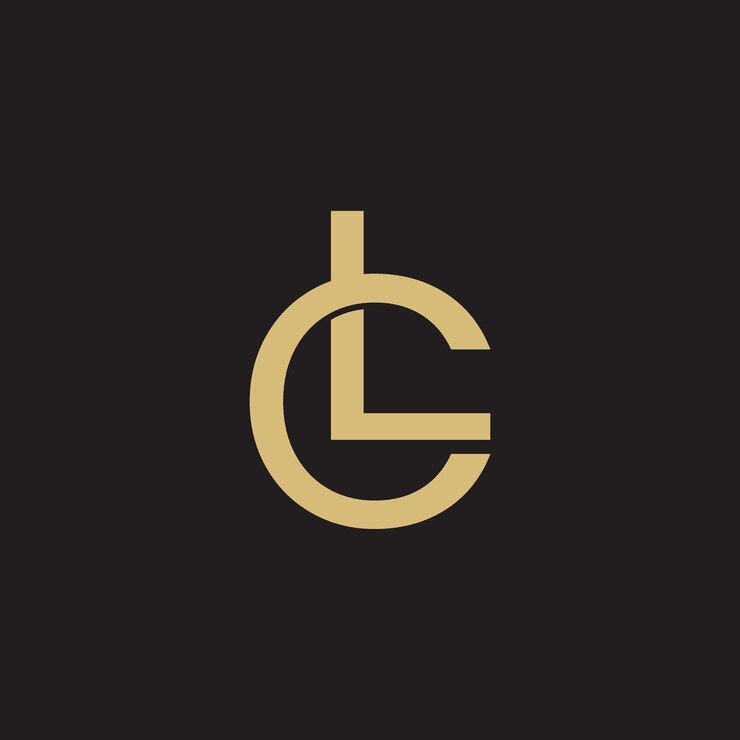 Vektör cl harf logosu monogram c ve l monogram tasarımı cl baş harfleri