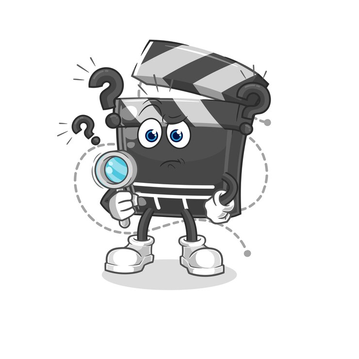 Vektör clapboard searching illustration character vector