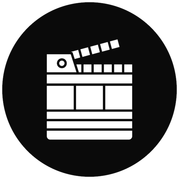 clapperboard icon vector image can be used for entertainment