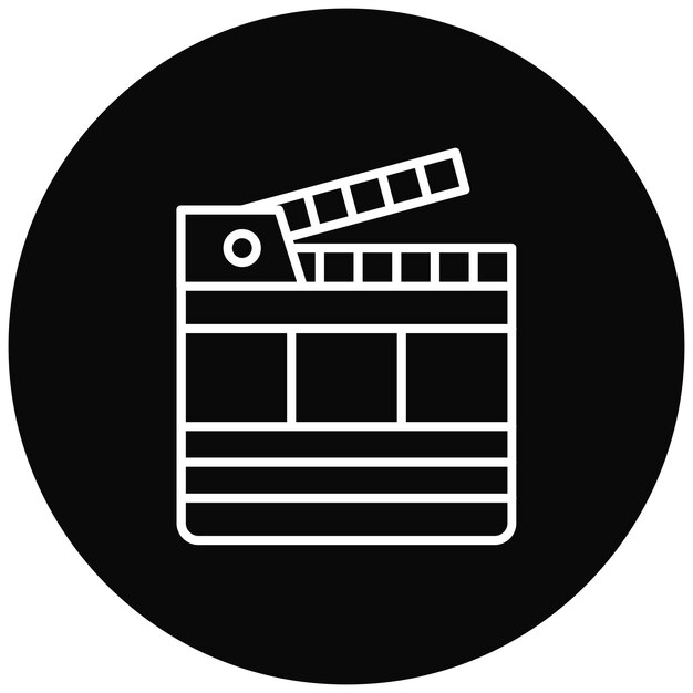 clapperboard icon vector image can be used for entertainment
