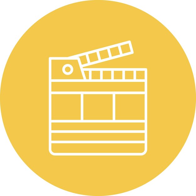 clapperboard icon vector image can be used for entertainment