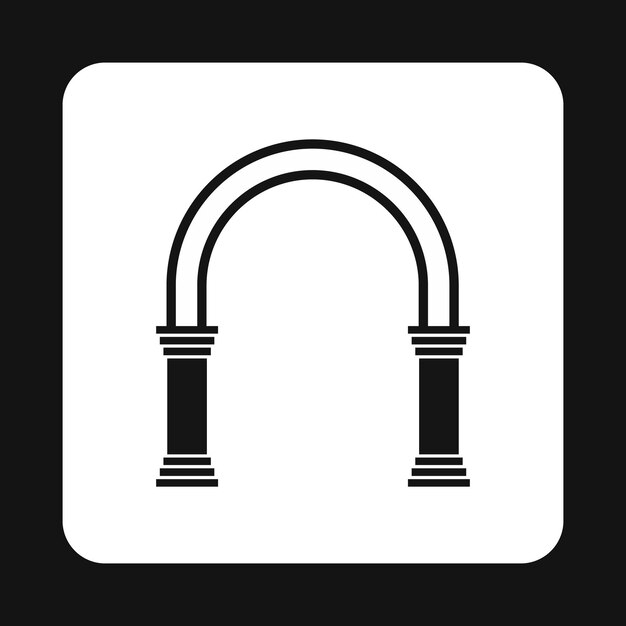 Classic arch icon in simple style isolated on white background Construction symbol