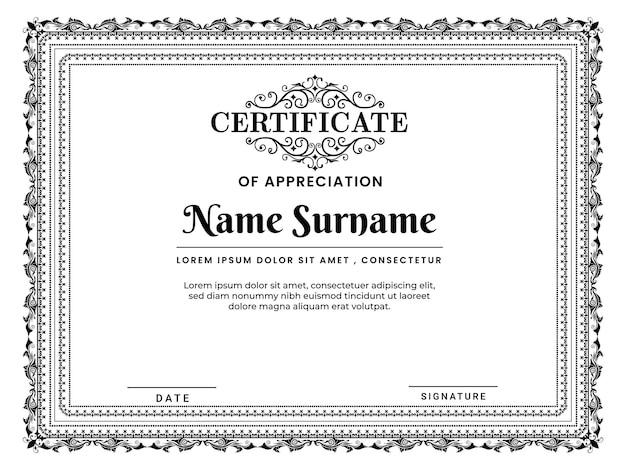 Classic Certificate Template