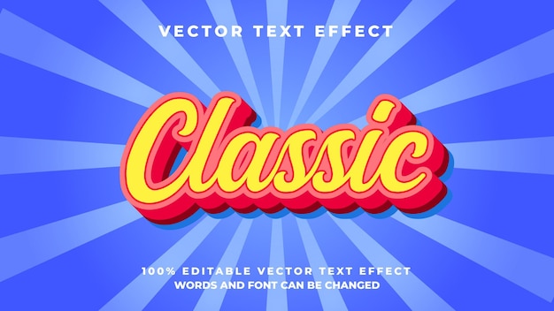 classic editable vector text effect