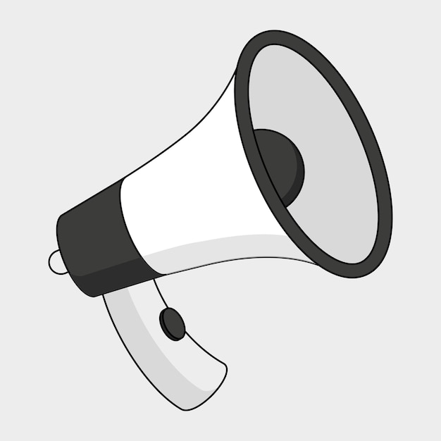 Classic Handheld Megaphone Illustration