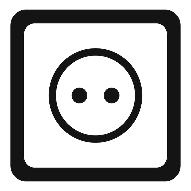 Classic power socket icon Simple illustration of classic power socket vector icon for web design isolated on white background