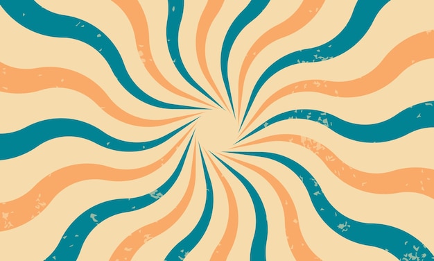 Classic vintage rays sunburst twisted retro background