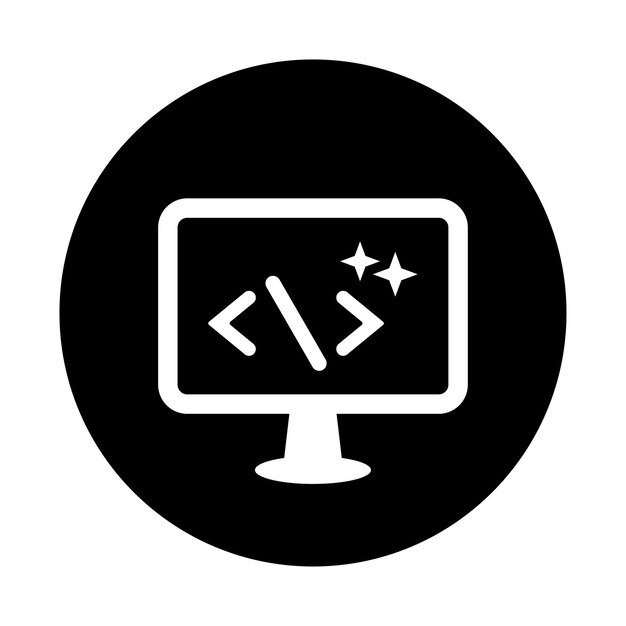 Clean code icon Black vector graphics