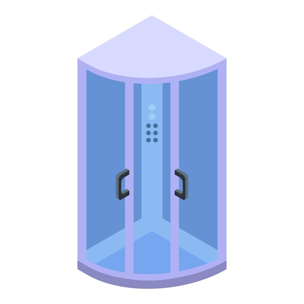 Clean shower stall icon Isometric of Clean shower stall vector icon for web design isolated on white background