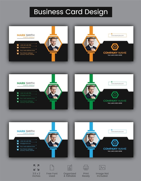 Clean style modern and professional business card design template