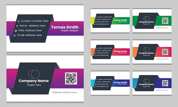 Clean style modern business card template and visiting card
