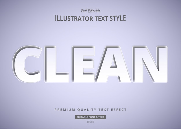 clean text effect