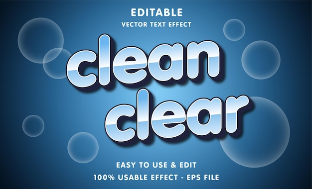 clear clean editable text effect with modern and simple style