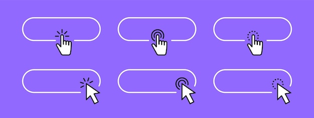 click blank button with pointer clicking