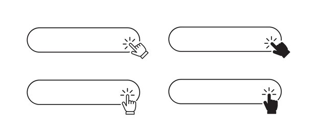 Click buttons hand pointer