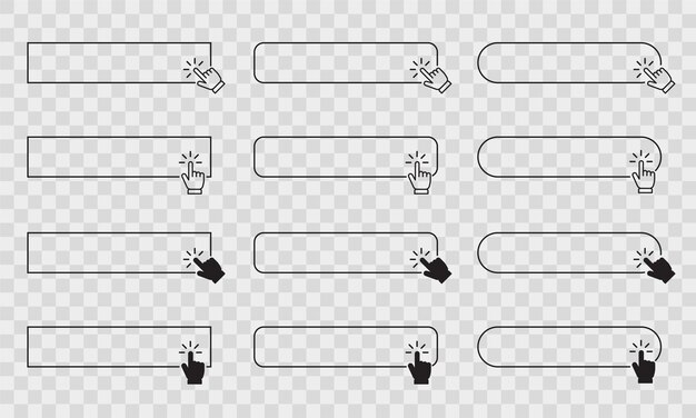 Click buttons set Hand pointer clicking