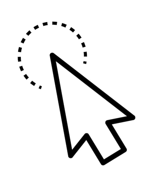 Click cursor set computer pointer hand and arrow icon press pick action element