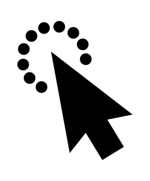 Click cursor set Computer pointer hand and arrow icon Press pick action element