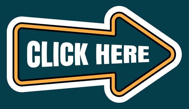 Click Here Arrow Button for Website Navigation