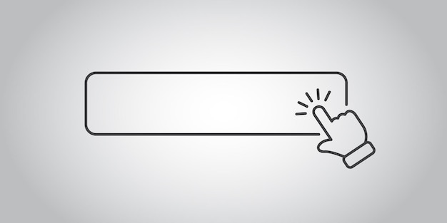 Click here banner icon in flat style Ecommerce vector illustration on isolated background Shopping sign business concept