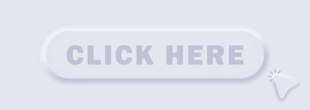 Click here button with cursor clicking user interface