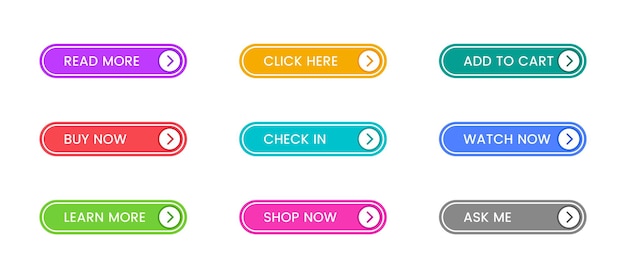 click here button with pointer clicking web button set click button clicking the icon action but